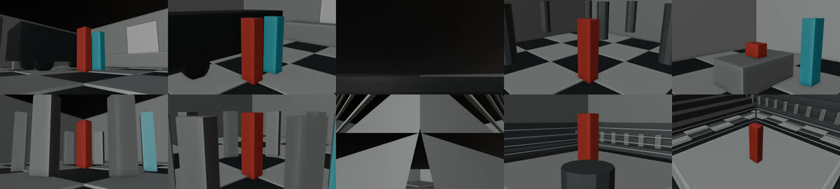 Greybox previz from Blender